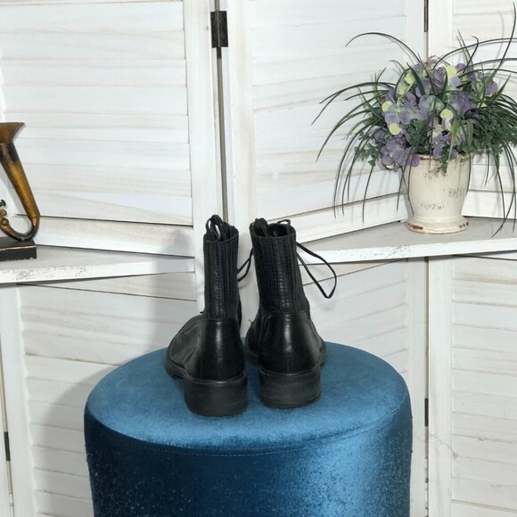 Schutz Black Leather Combat Boots Size 9 - Picture 4 of 9